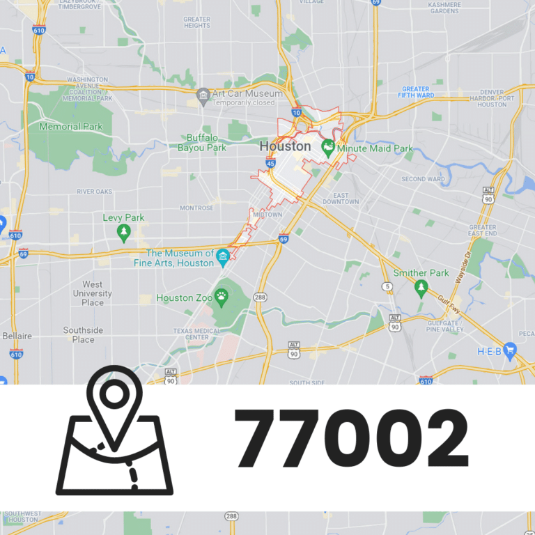 map of zip code 77002 houston