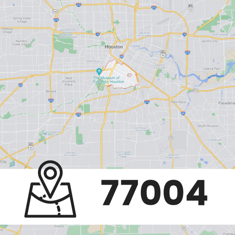 map of zip code 77004 houston