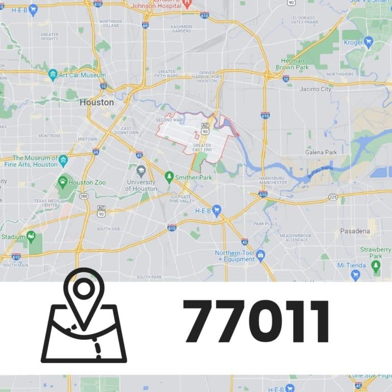 map of zip code 77011 houston tx