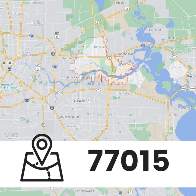 map of zip code 77015 houston tx