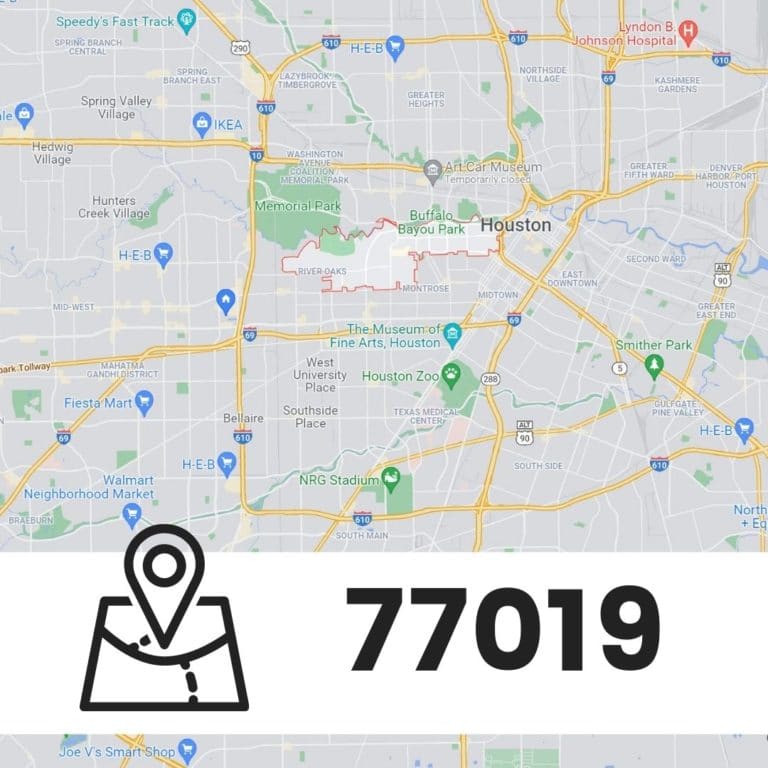 map of zip code 77019 houston